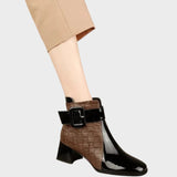 Samara | Leather Ankle Boots with Heel