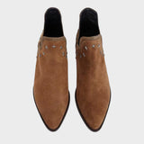Star | Suede Ankle Boots with Pointed Toe
