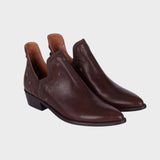 Star | Pointed Leather Ankle Boots