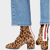 Savannah | Suede Boots with Leopard Print