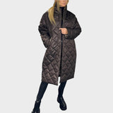 Ofira | Reversible Quilted Coat with Leopard Lining