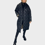 Ofira | Reversible Quilted Coat with Leopard Lining
