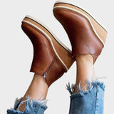 Vina | Leather Ankle Boots with Platform