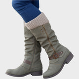 Gloria | High-Top Boot with Woven Mesh Detail
