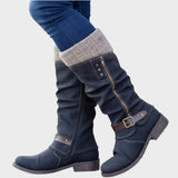 Gloria | High-Top Boot with Woven Mesh Detail