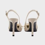 Valéria | Metallic Heels with Chain