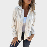 Ella | Corduroy Hooded Jacket