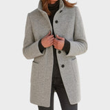 Dalila | Elegant Coat with Buttons