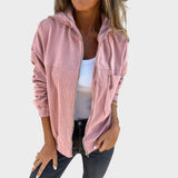 Ella | Corduroy Hooded Jacket