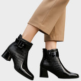 Samara | Leather Ankle Boots with Heel