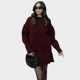 Lara | Skirt and Knit Sweater Set