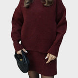 Lara | Skirt and Knit Sweater Set