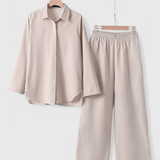 Skye Two-Piece Linen and Cotton Set with Relaxed Silhouette