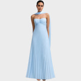 Rosalía | Strapless Pleated Dress