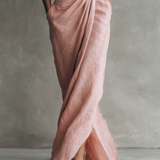 Maxi Linen Dress with V-Neck