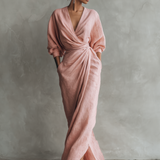 Maxi Linen Dress with V-Neck