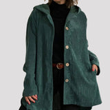 Adriana | Casual Velvet Hooded Jacket for the Fall Season