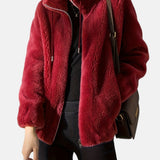 Alya – Soft Fur Jacket with Zipper