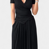 Ruslana Comfortable Two-Piece Set with Cross V-Neck
