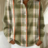 Inés – Natural Check Knit Cardigan