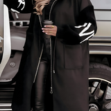 Elena | Women's Jacket with Knitted Sleeves and Hood