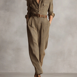 Celia - Checkered Jumpsuit with Sophisticated Details