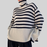Evelyn | Cable Knit Roll Neck Jumper