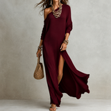Serena | One-Shoulder Maxi Dress with Side Split