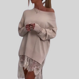 Elsie | Off-Shoulder Cable Knit Jumper