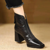 Isabelle | Comfortable Leather Ankle Boots with Toe Protection