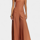 Belén Wide Leg Halter Jumpsuit
