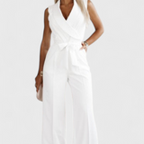 Elegant Sleeveless Montserrat Mono with Bow and Fluid Fall