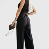 Elegant Sleeveless Montserrat Mono with Bow and Fluid Fall