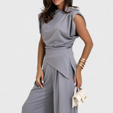 Sofia – Asymmetric Set with Draped Shoulders