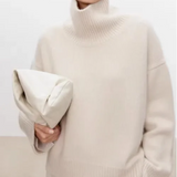 Beatrice | Cable Knit Roll Neck Jumper
