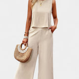 Lavinia Boho Set of Top and Shorts in Linen and Cotton