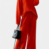 Aya Two-Piece Cotton Set with V-Neck