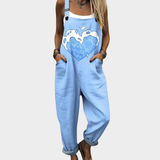 Hazel | Relaxed Dungaree Jumpsuit