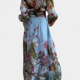 Sanne Elegant Printed Shirt and Fluid Pants Set