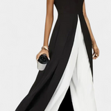 Alicia Elegant Bicolor Sleeveless Set with Wide Pants
