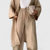 Caspian Relaxed Two-Piece Set with Long Kimono