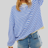 Hazel | Oversized Striped Knit Jumper