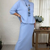 Débora | Knit Set with Ribbed Skirt