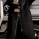 Elena | Women's Jacket with Knitted Sleeves and Hood