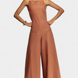 Belén Wide Leg Halter Jumpsuit
