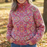 Lorena – Artistic High Neck Sweater