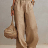 Ainara | Halter-Neck Wide-Leg Jumpsuit with Shirred Waist