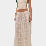 Eugenie Set with Pleated Top and Skirt