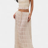 Eugenie Set with Pleated Top and Skirt