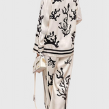 Nazaret Wide Leg Set with Artistic Print